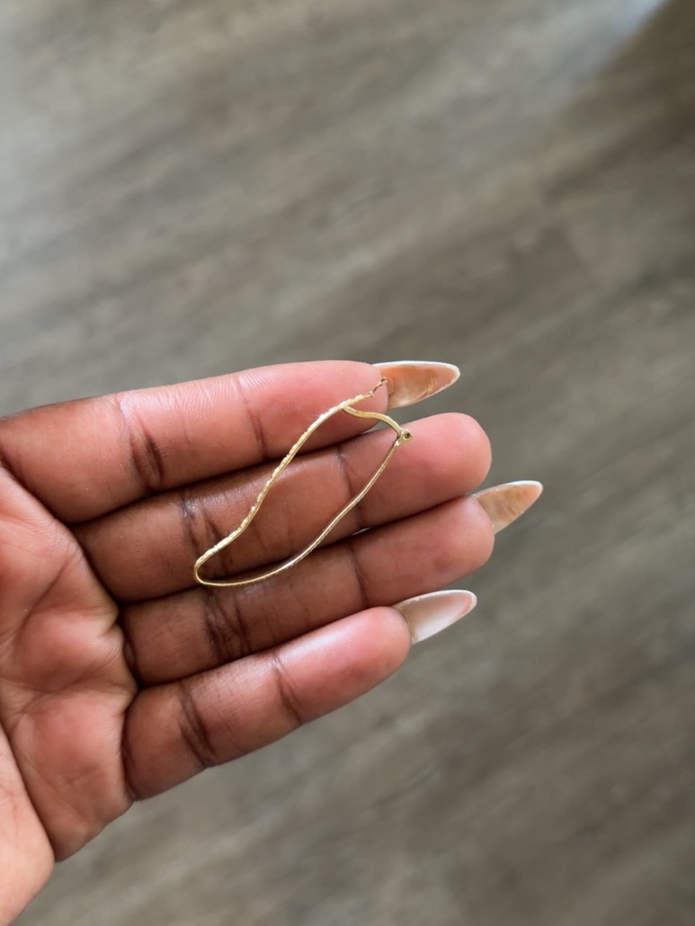 Delicate Gold-Tone Women's Hoop Earring